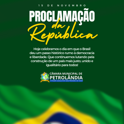 post instagram feriado proclamação da república novembro moderno profissional verde amarelo e azul