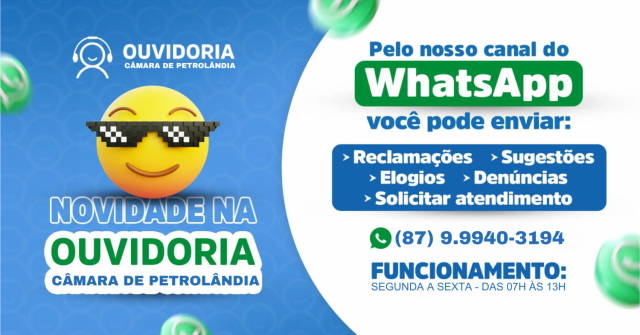 Ouvidoria da Câmara lança canal de atendimento pelo WhatsApp