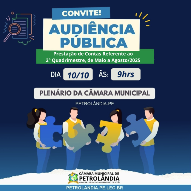 Prefeitura realiza audiência pública para discutir prestação de contas referente ao 2° Quadrimestre, de Maio a Agosto/2025