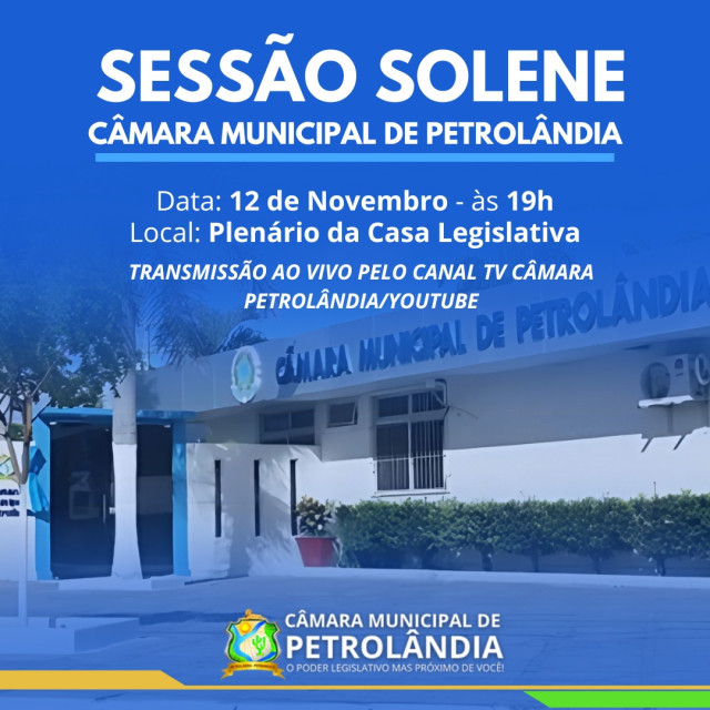 Convite: Câmara Municipal realiza Sessão Solene de entrega de Títulos de Honra ao Mérito